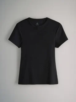 Gris - The Set lot de 5 t-shirts côtelés à manches courtes