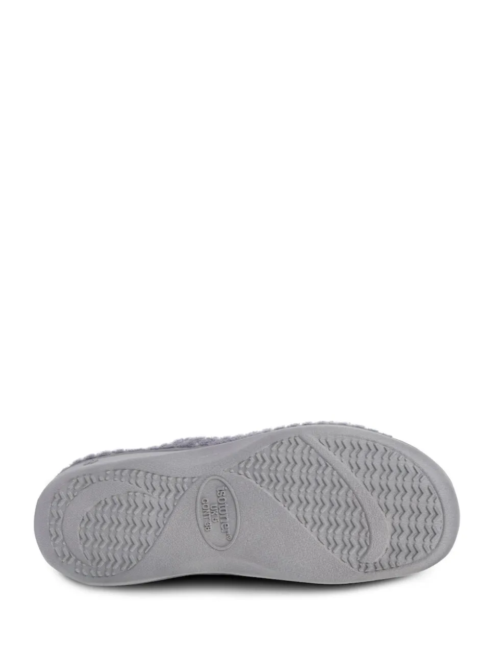 Gris - Totes Ladies Isotoner Popcorn Turnover Open Toe Slippers
