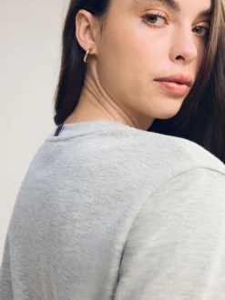 Gris - T-shirt Manche courte Col ras du cou lourd