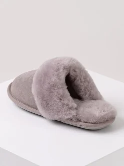 Gris clair - Chaussons Just Sheepskin Duchess femme en peau de mouton