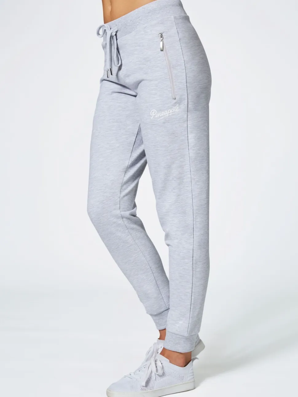Gris clair - Joggers Skinny Zip à l'ananas