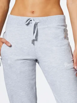 Gris clair - Joggers Skinny Zip à l'ananas