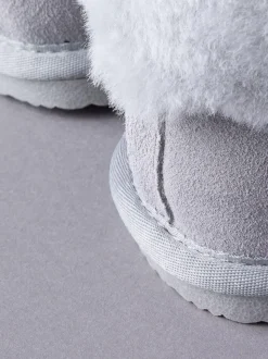 Gris clair - Lakeland Leather Ladies Sheepskin Boots Slippers (Bottes en peau de mouton pour dames)