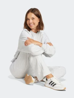 Gris clair - Survêtement adidas Essentials Small Logo Feel Cosy à ourlet ouvert