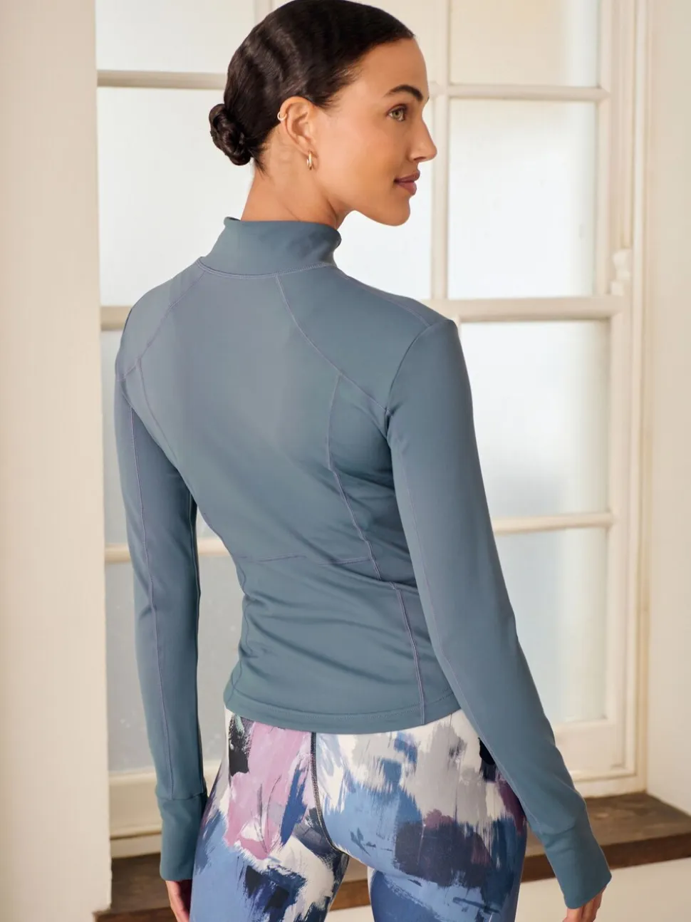 Gris d'ardoise - Veste de yoga Active Sports zippée