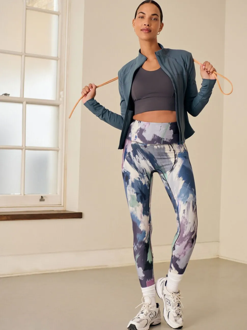 Gris d'ardoise - Veste de yoga Active Sports zippée