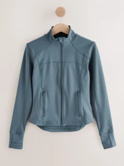 Gris d'ardoise - Veste de yoga Active Sports zippée