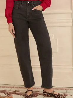 Gris de charbon de bois - Love & Roses Coupe ballon Jeans