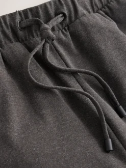 Gris de charbon de bois - Joggings à jambe large en jersey