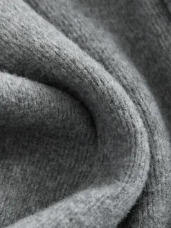 Gris de charbon de bois - Pantalon ample en maille côtelée super doux