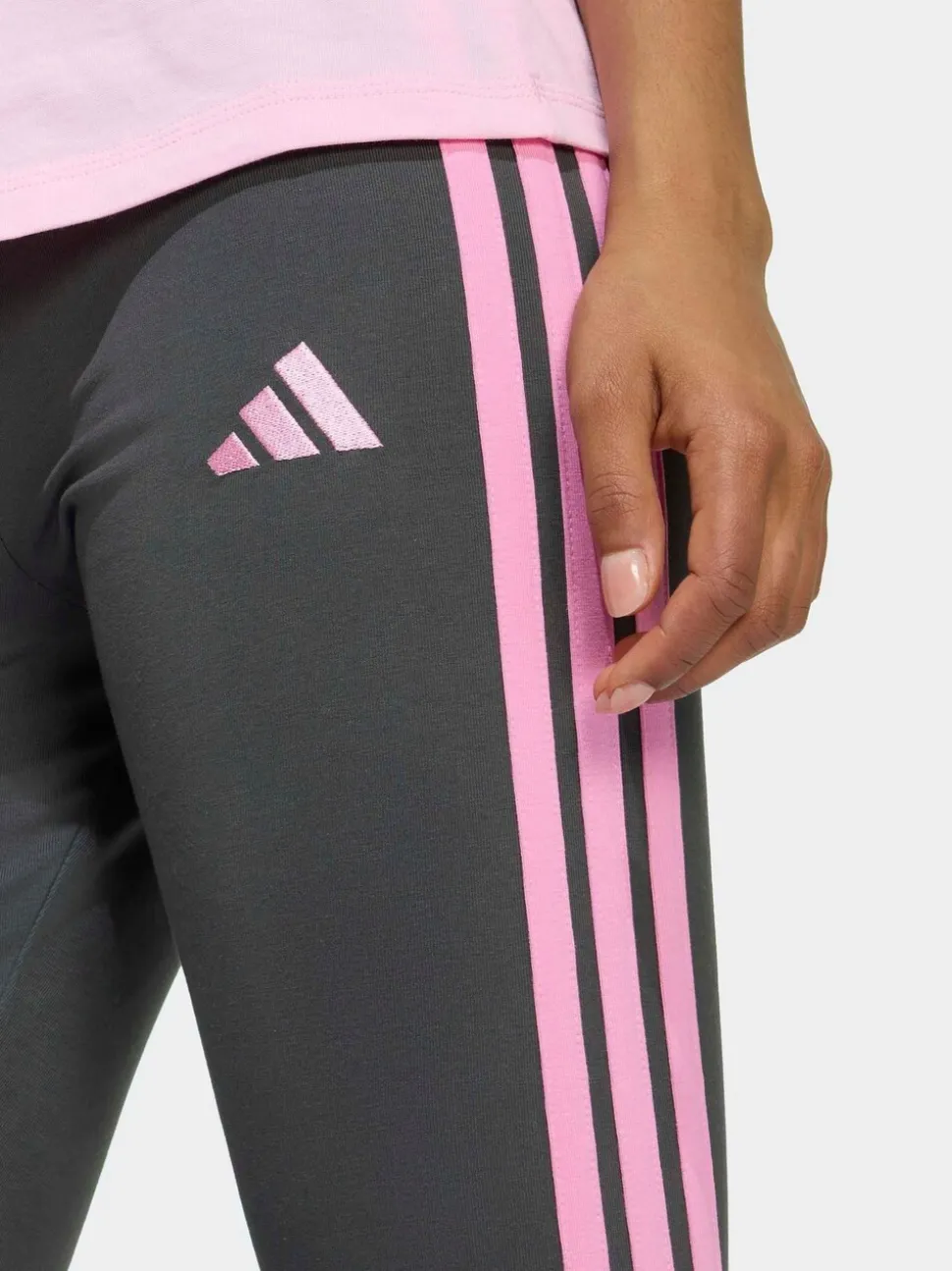 Gris foncé - Leggings adidas Essentials en coton à 3 bandes