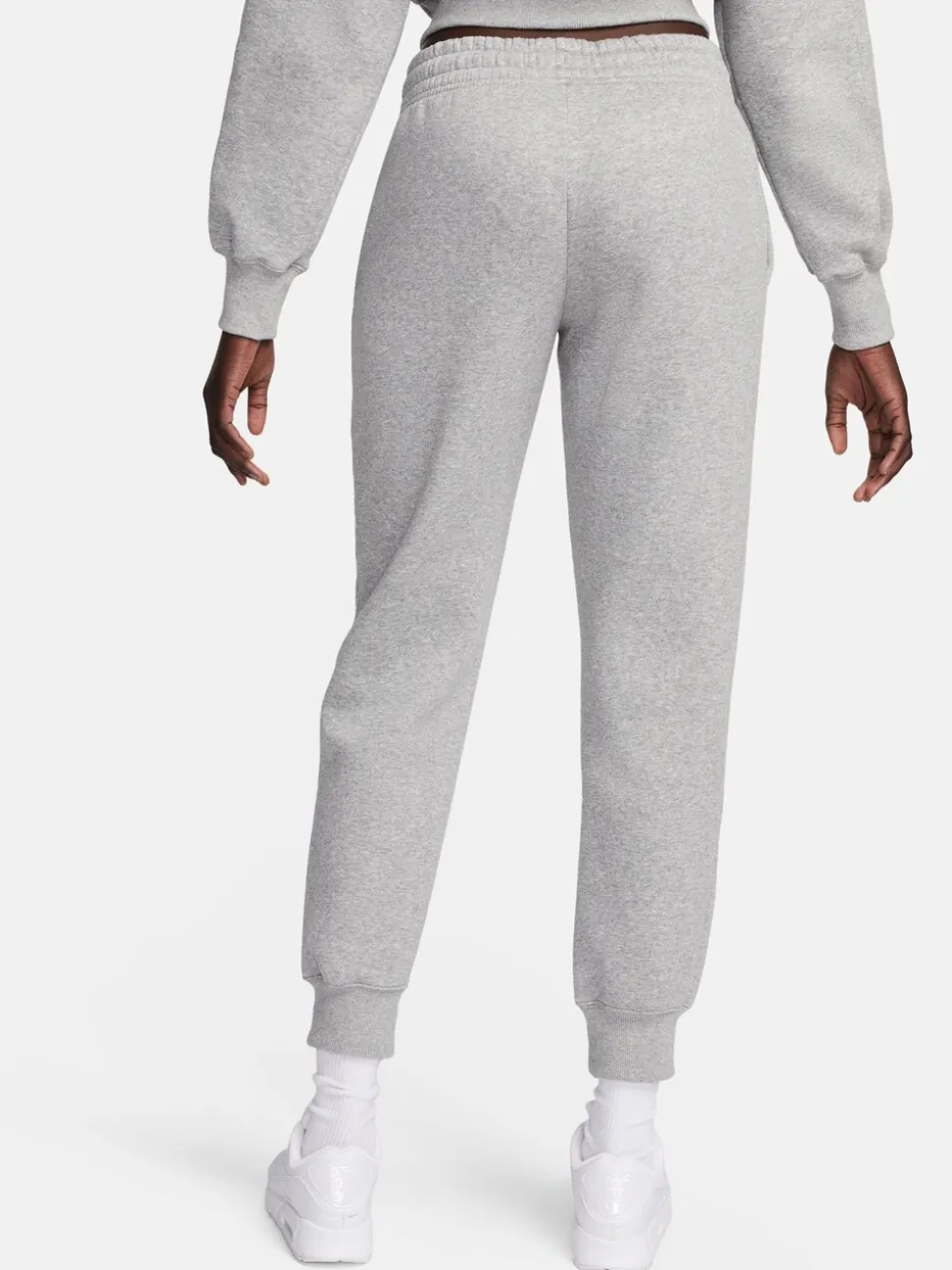 Gris foncé chiné - Jogging Nike Phoenix en polaire taille mi-haute