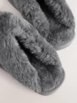 Gris Hamish - Suede Mule Pantoufles