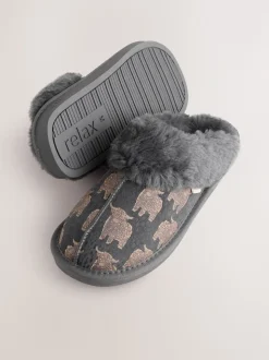 Gris Hamish - Suede Mule Pantoufles