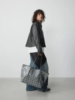 Gris imprimé - Sac à bandoulière
