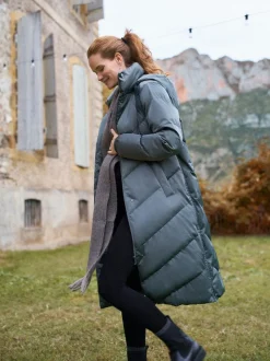Gris étain - Seraphine Long 3-en-1 Doudoune de Grossesse et de portage
