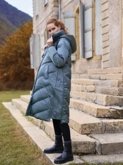 Gris étain - Seraphine Long 3-en-1 Doudoune de Grossesse et de portage