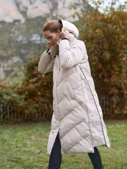 Gris taupe - Seraphine Long 3-en-1 Doudoune de Grossesse et de portage