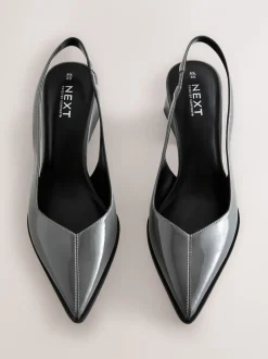 Gris verni - Chaussures à talons Forever Comfort® à bout pointu et à bride arrière