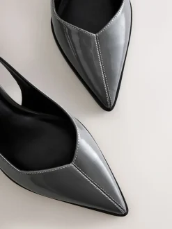 Gris verni - Chaussures à talons Forever Comfort® à bout pointu et à bride arrière