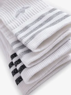 Gris/Blanc - adidas originals Chaussettes mi-hautes à paillettes 2 Pack