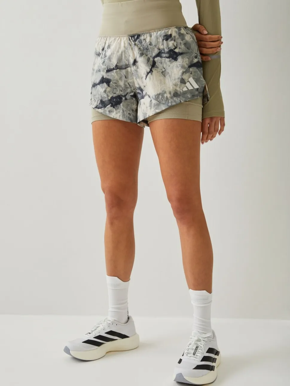 Gris/Noir - adidas Adi365 Spray Dye 2en1 Shorts