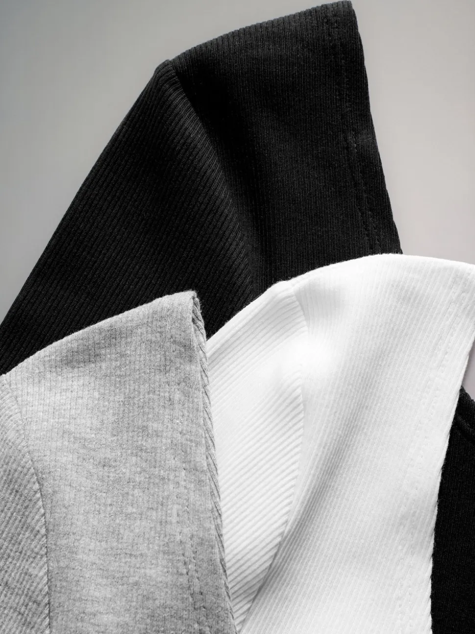 Gris/noir/blanc - The Set 3{Lot Manches longues nervurées Body