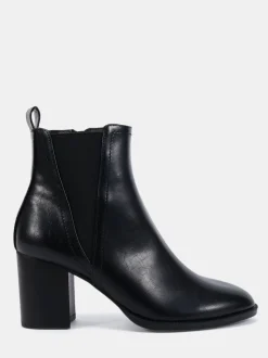 Ground noires - Novo Bottes Chelsea à talon carré Jessie Coupe large