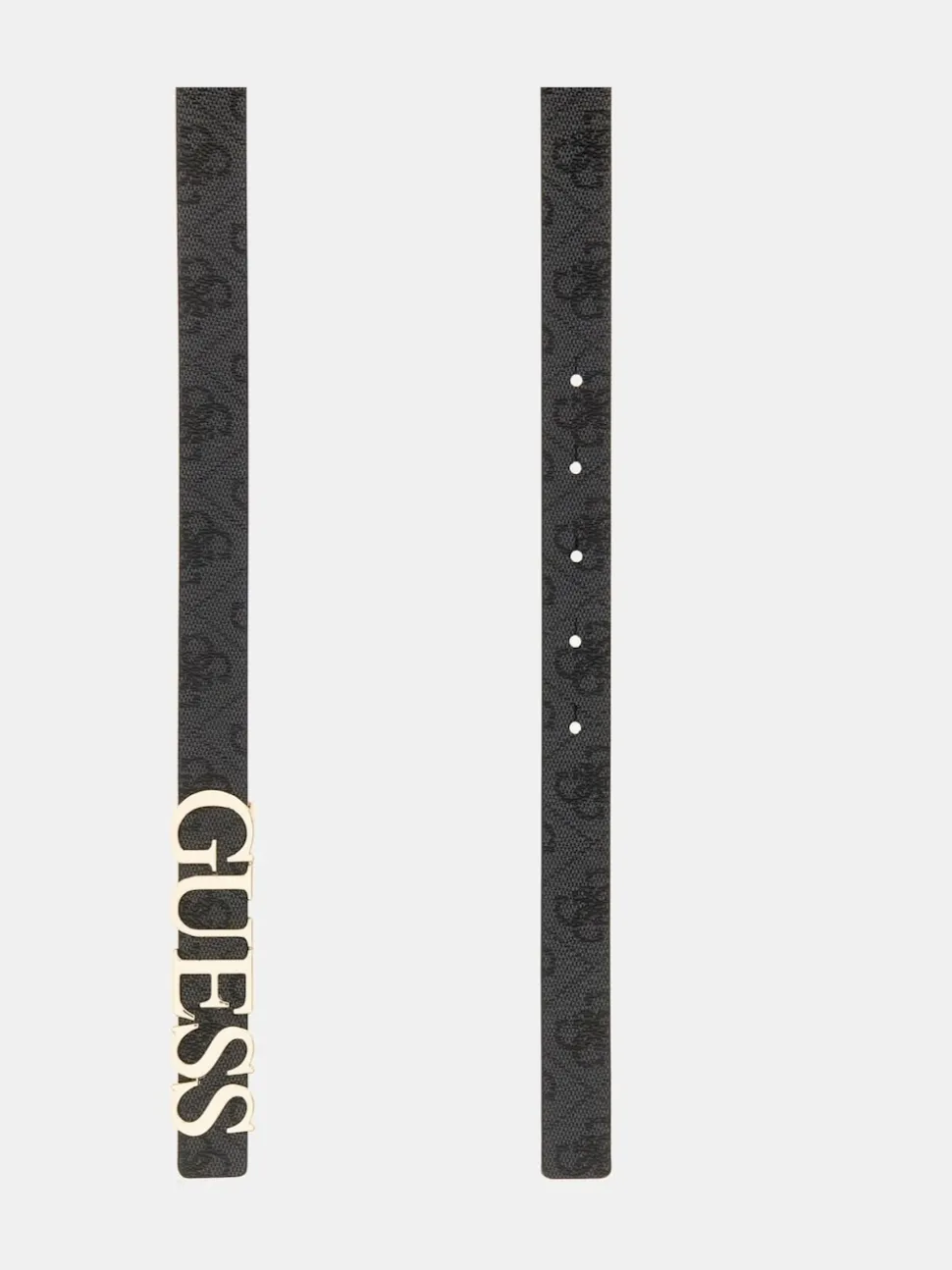 Guess ceinture noire à logo métallique