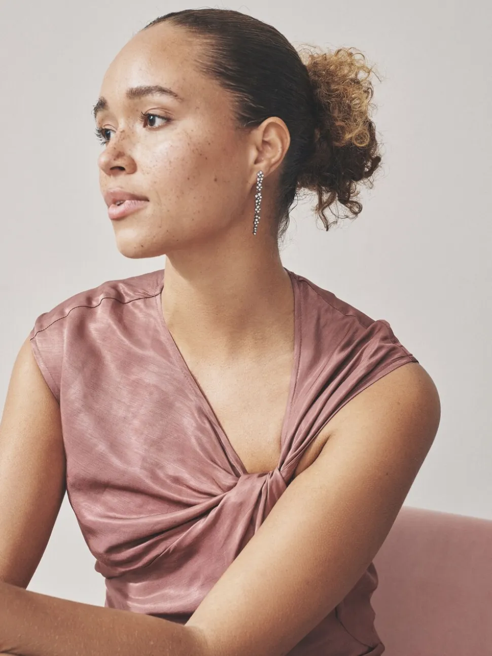 Gunmetal - Pendants d'oreilles en grappe