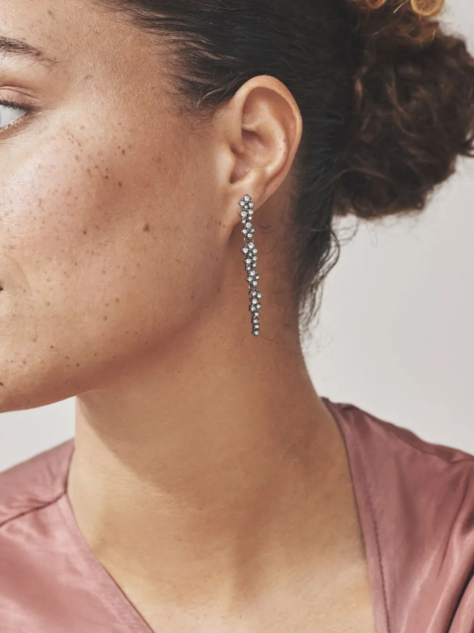 Gunmetal - Pendants d'oreilles en grappe