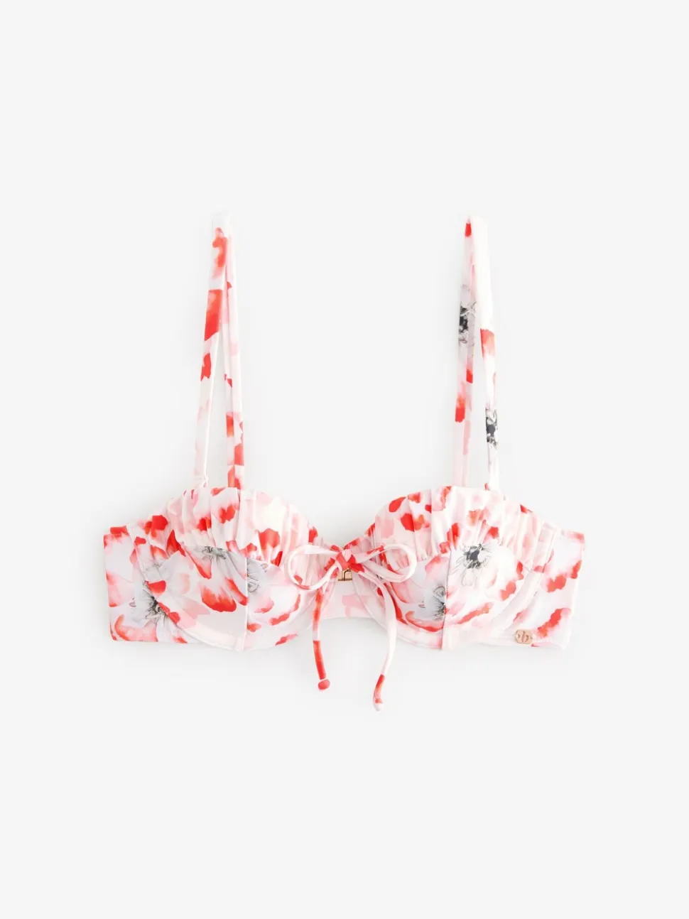 Haut blanc de bikini à armatures à fleurs B by Ted Baker