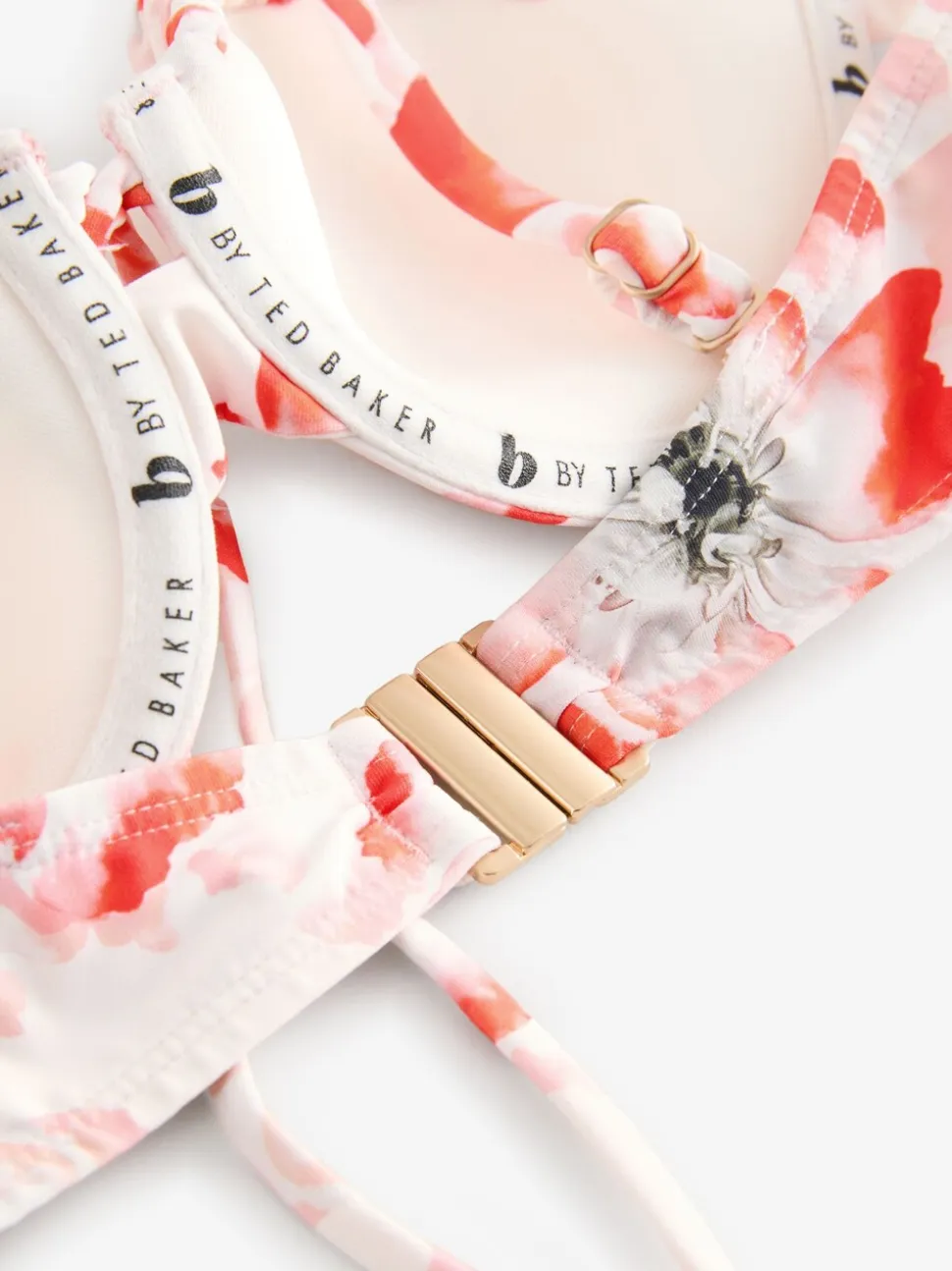 Haut blanc de bikini à armatures à fleurs B by Ted Baker