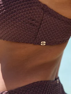 Haut de bikini B by Ted Baker non rembourré à armatures marron chocolat en lurex