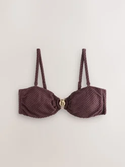 Haut de bikini B by Ted Baker non rembourré à armatures marron chocolat en lurex