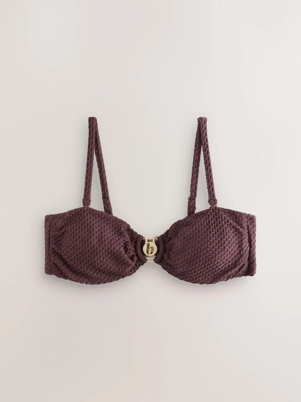 Haut de bikini B by Ted Baker non rembourré à armatures marron chocolat en lurex
