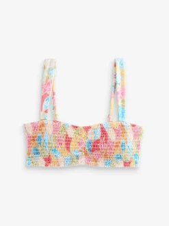 Haut de bikini Never Fully Dressed brillant froncé