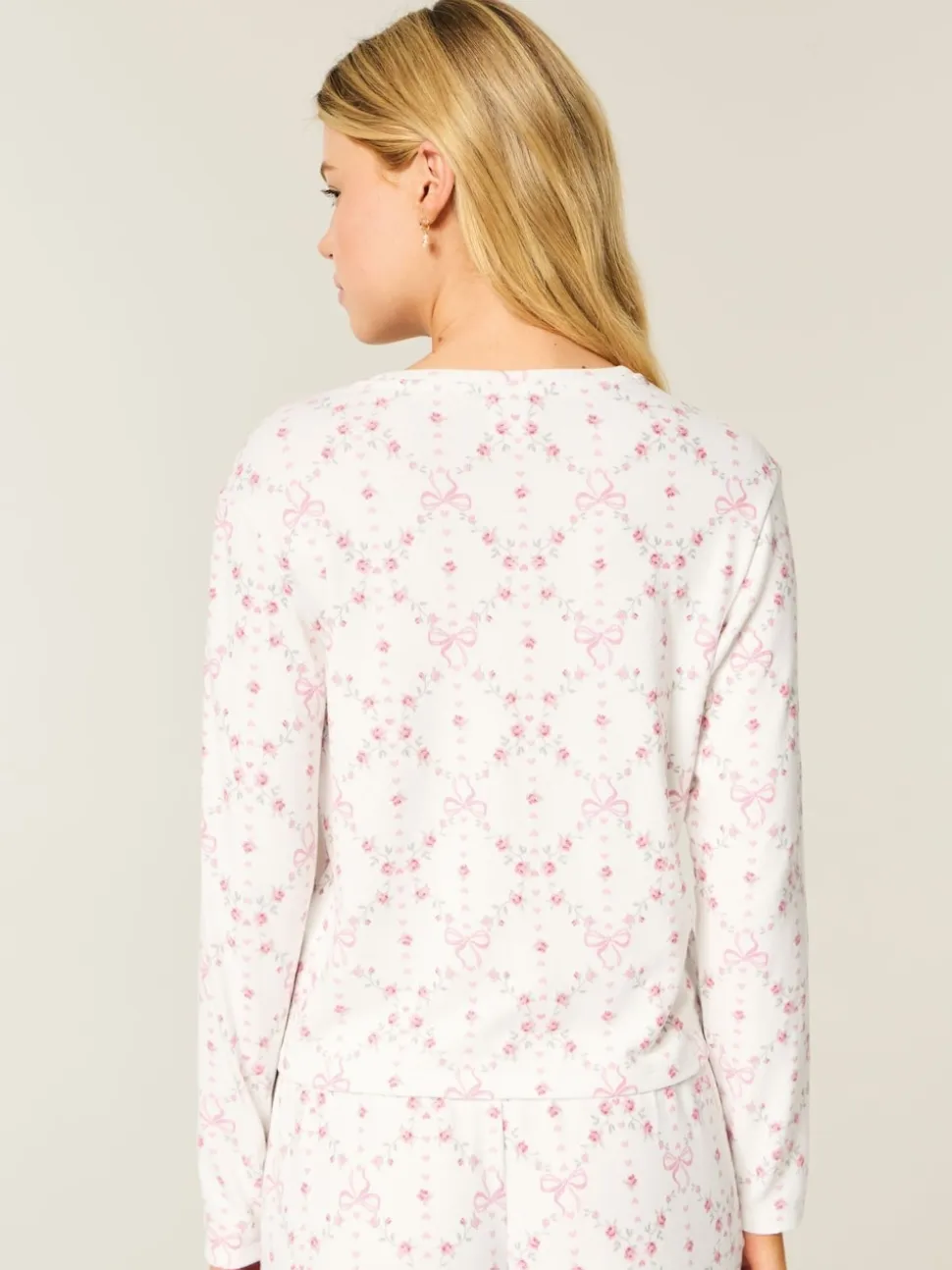 Haut de pyjama Hollister Cosy blanc à manches longues