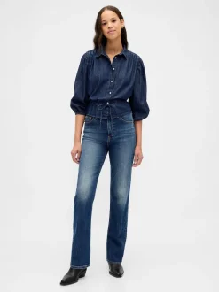 Haut Gap en Denim à taille élastique