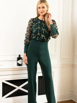 Hot Squash combinaison verte en ponte avec manches blouson