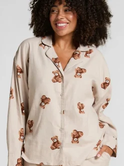 Hunkemoller Vestes grises en sergé de flanelle ours