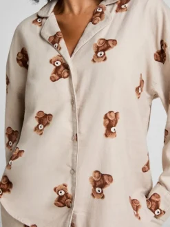 Hunkemoller Vestes grises en sergé de flanelle ours