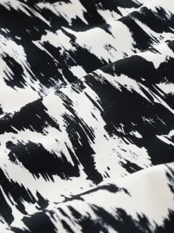 Ikat noir/crème - Maillot de bain Essential galbant le col haut
