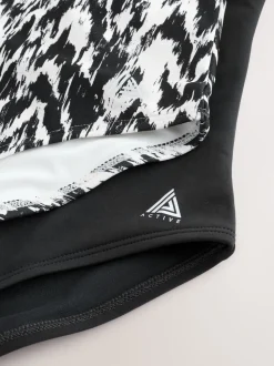 Ikat noir/monochrome - Lot de 2 maillots de bain à col montant