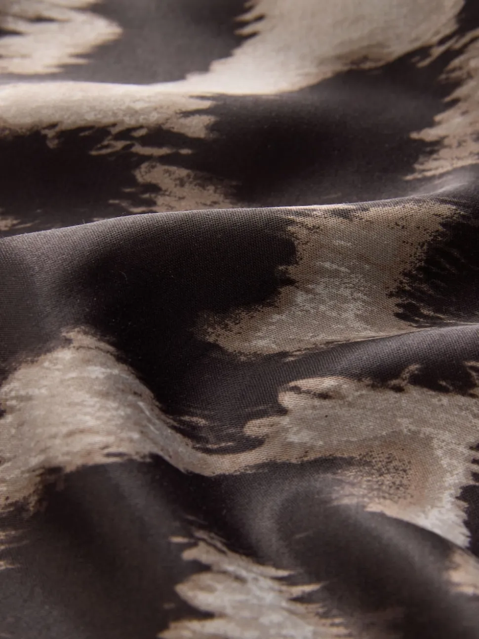 Impression animale brune - Jupe Midi Satin