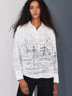Impression bateau - Chemise à manches longues