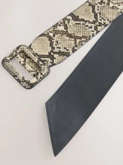 Impression de serpent - Large ceinture en PU