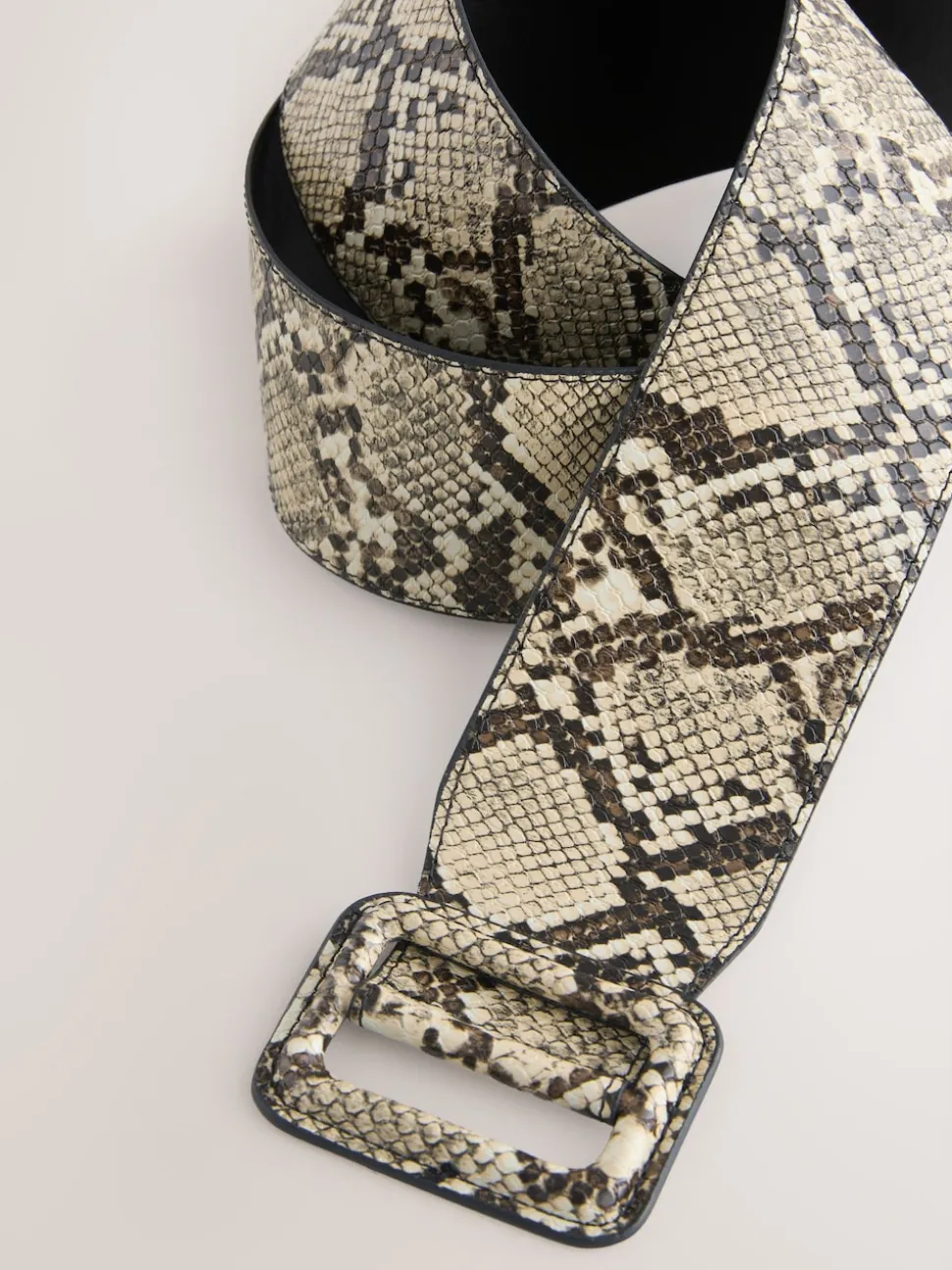 Impression de serpent - Large ceinture en PU