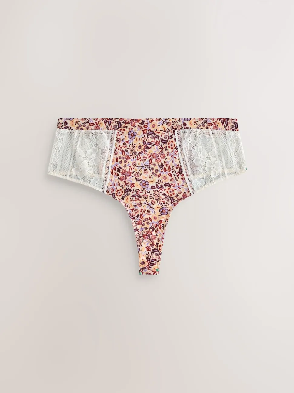 Impression florale - Lot de 3 culottes en modal et dentelle