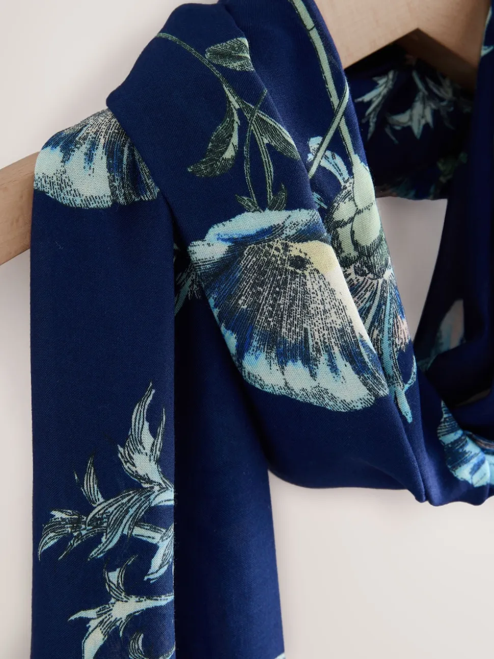 Impression florale marine - Écharpe légère Imprimé Kew Collection